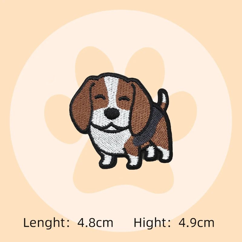 Cartoon Puppy Corgi Embroidery Stickers Cute Pet Dog Patches DIY Ironing Dachshund Patch Badges Samoyed Patches for clothing - BKR LINE