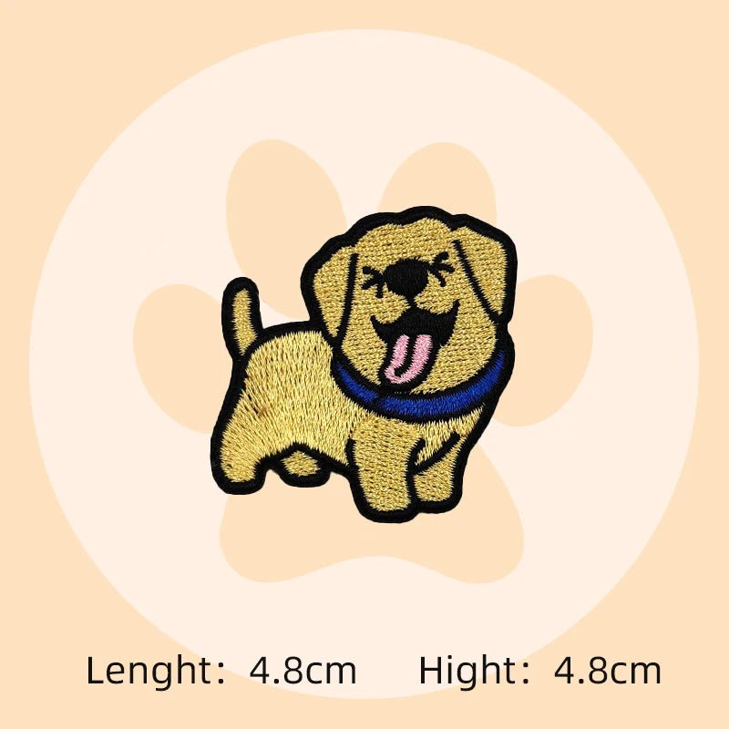 Cartoon Puppy Corgi Embroidery Stickers Cute Pet Dog Patches DIY Ironing Dachshund Patch Badges Samoyed Patches for clothing - BKR LINE