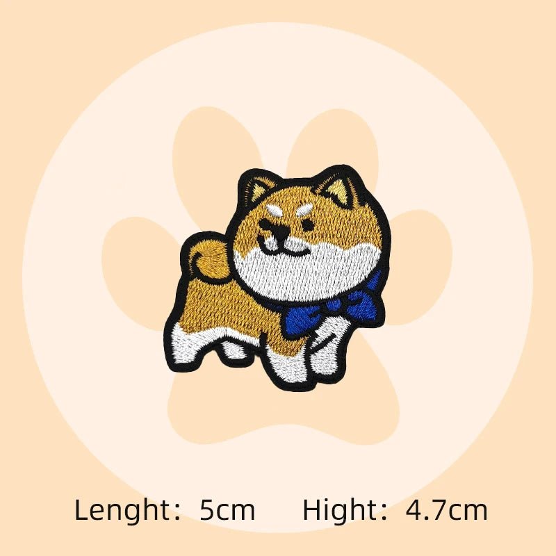 Cartoon Puppy Corgi Embroidery Stickers Cute Pet Dog Patches DIY Ironing Dachshund Patch Badges Samoyed Patches for clothing - BKR LINE