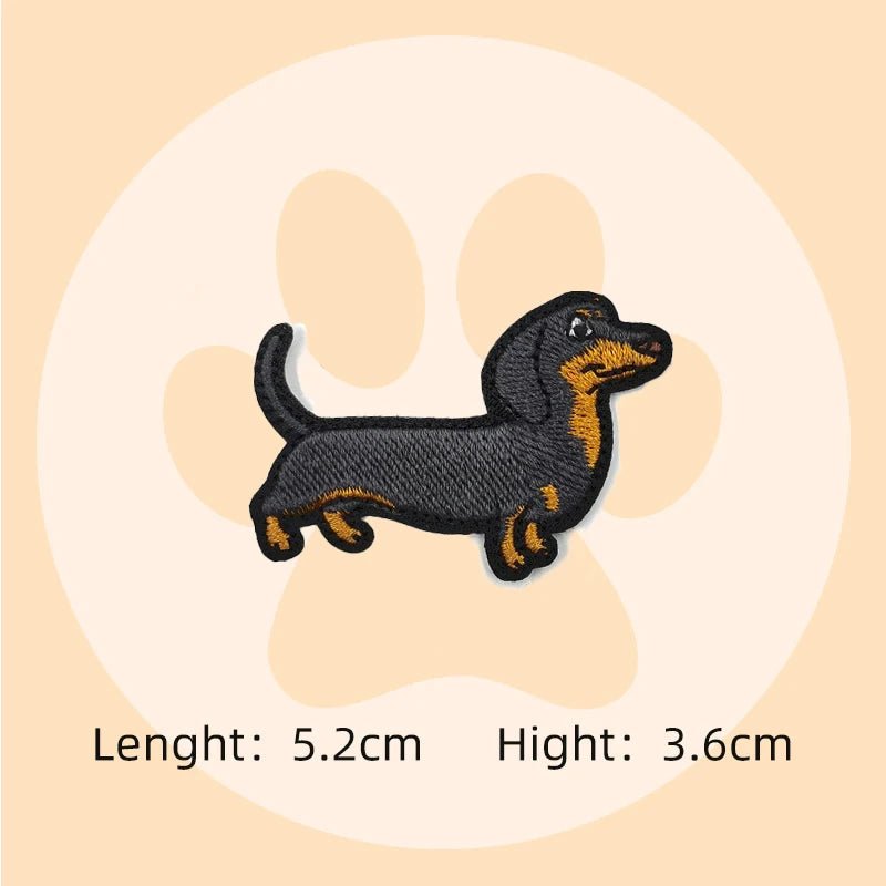 Cartoon Puppy Corgi Embroidery Stickers Cute Pet Dog Patches DIY Ironing Dachshund Patch Badges Samoyed Patches for clothing - BKR LINE