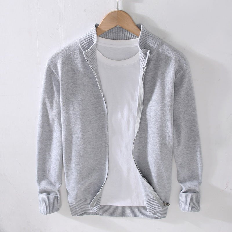 Men's Slim Basic Solid Color Sweater Top - BKR LINE